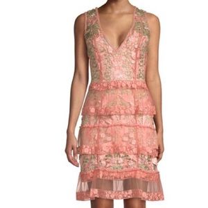Marchesa Notte Dress Coral Sleeveless Size 4  NEW